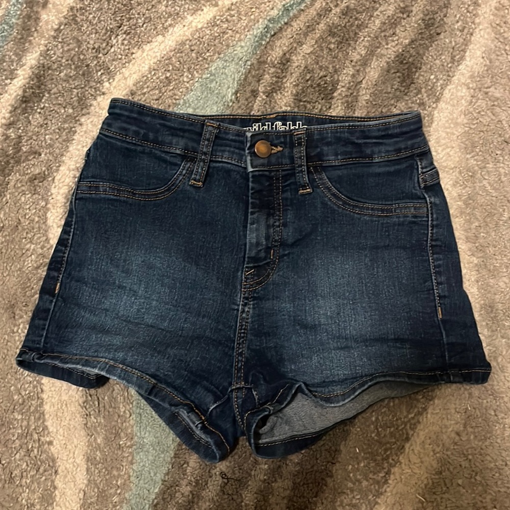 High rise jean shorts